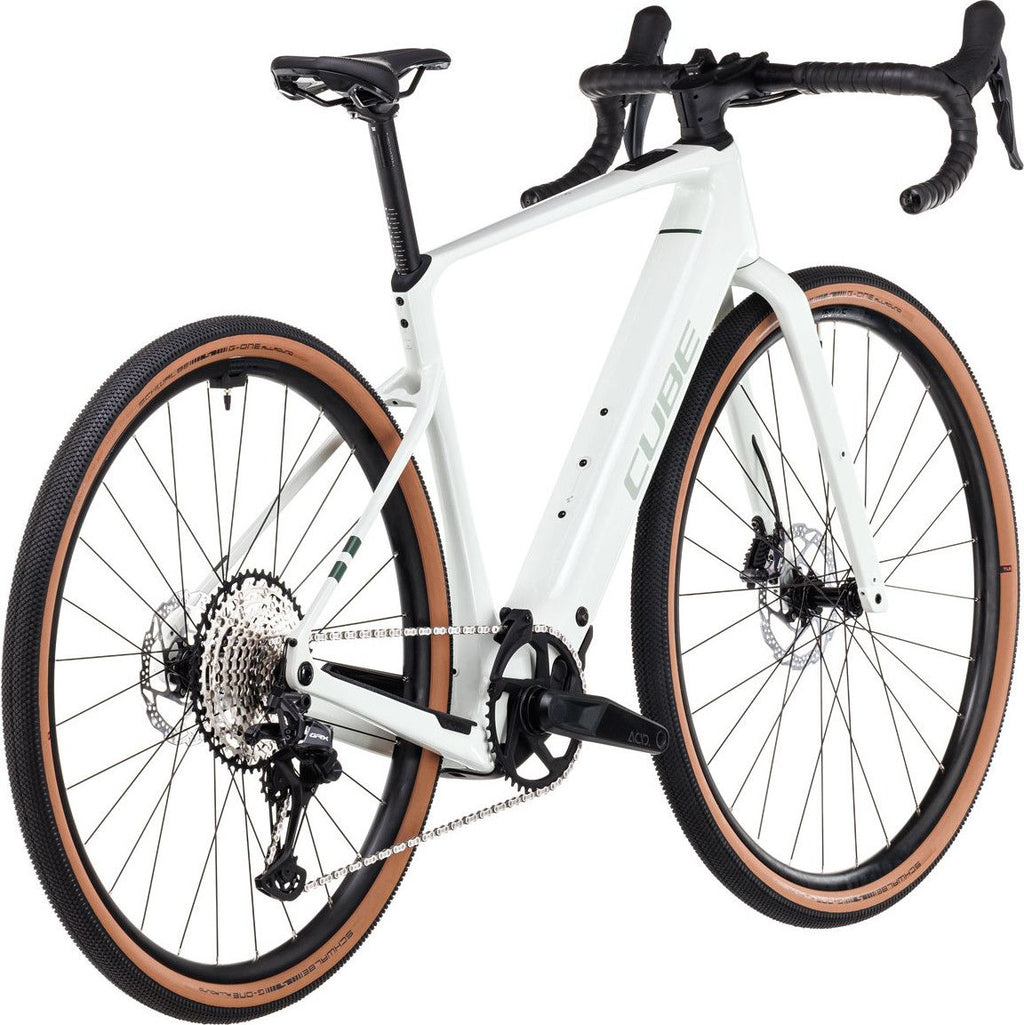 Vélo de Gravel Électrique Cube Nuroad Hybrid C:62 Race 400X Shimano GRX 12V 400 Wh 700 mm Gris Vert Desertstone 2025