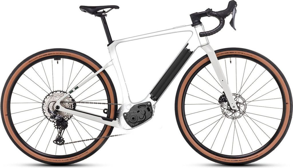 Vélo de Gravel Électrique Cube Nuroad Hybrid C:62 Race 400X Shimano GRX 12V 400 Wh 700 mm Gris Vert Desertstone 2025