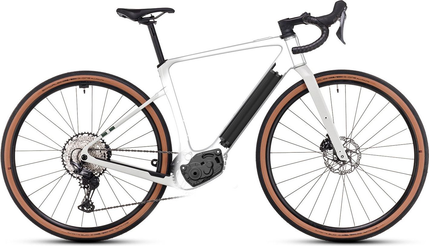 Vélo de Gravel Électrique Cube Nuroad Hybrid C:62 Race 400X Shimano GRX 12V 400 Wh 700 mm Gris Vert Desertstone 2025