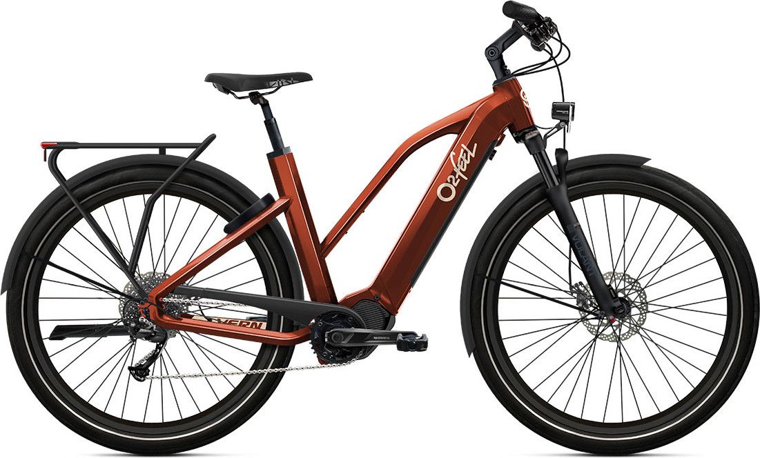 Vélo de Ville Électrique O2 Feel Urban Vern 7.2 Mid Shimano Alivio 9V 720 Wh 27.5'' Bronze