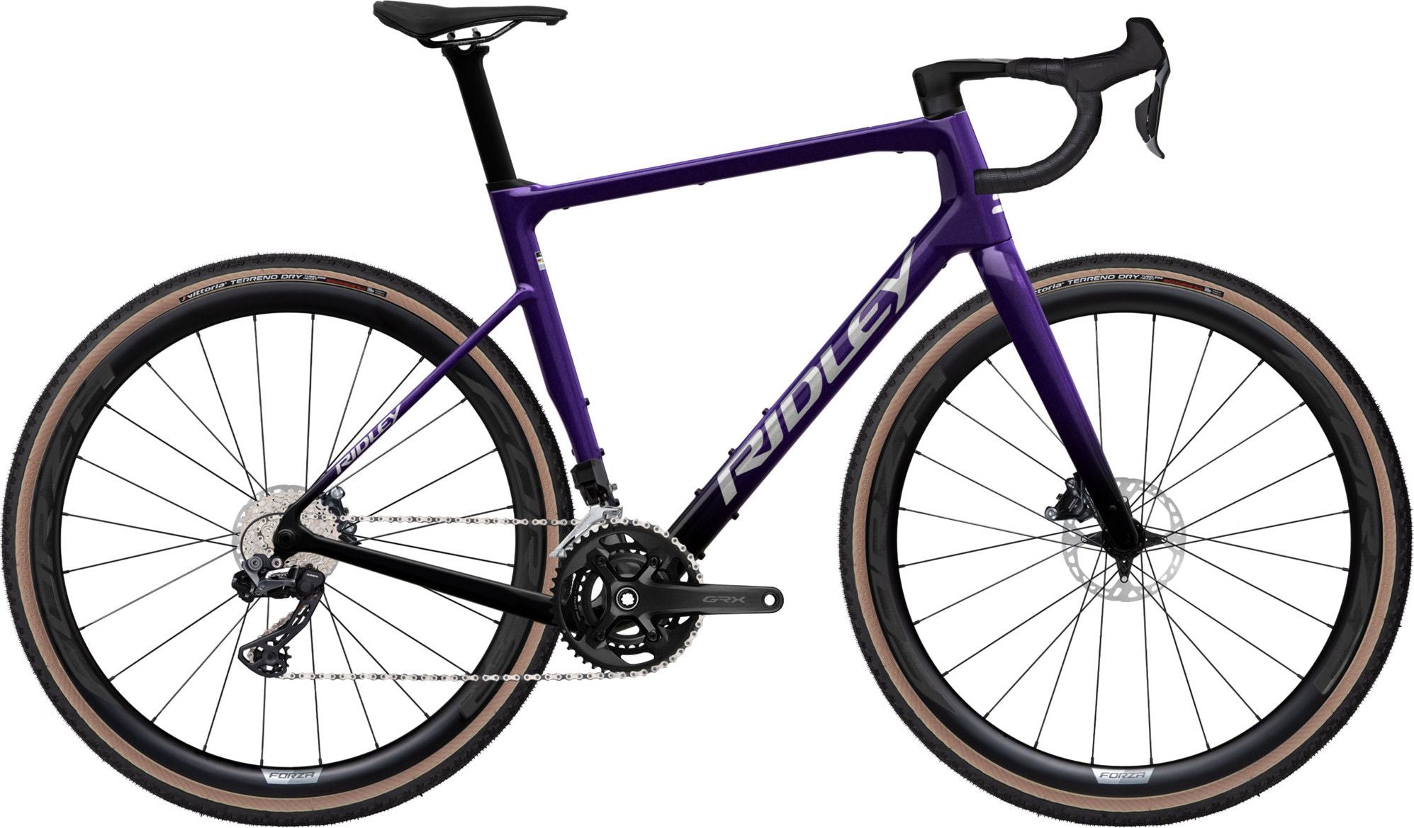 Vélo de Gravel Ridley Grifn RS Shimano GRX Di2 11V 700 mm Violet Radiant Noir