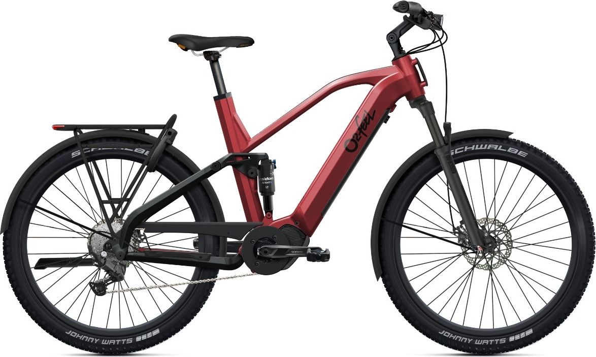 VTT Électrique Tout-Suspendu O2 Feel Vern FS 7 Adventure 9V 720 Wh Shimano 85 Nm 27.5'' Rouge Lave