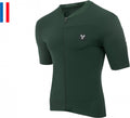 Produit Reconditionné - Maillot Manches Courtes LeBram Allos Vert Agave Coupe Ajustée / Neuf, Sans Étiquette