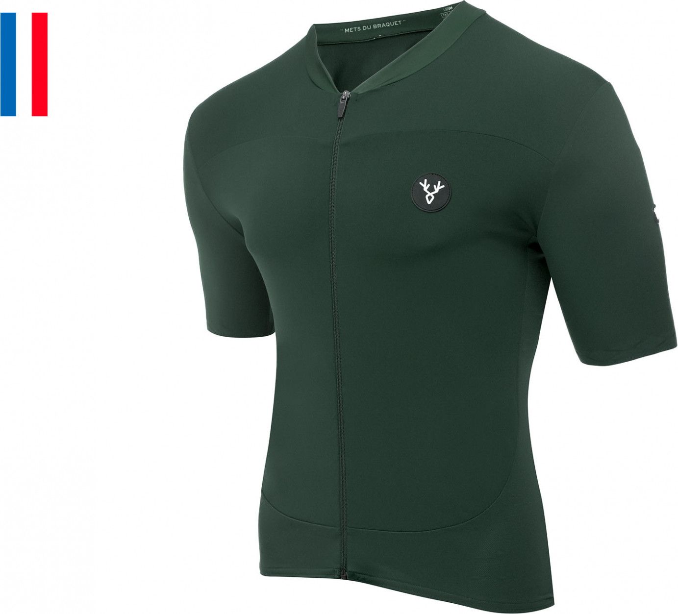 Produit Reconditionné - Maillot Manches Courtes LeBram Allos Vert Agave Coupe Ajustée / Neuf, Sans Étiquette
