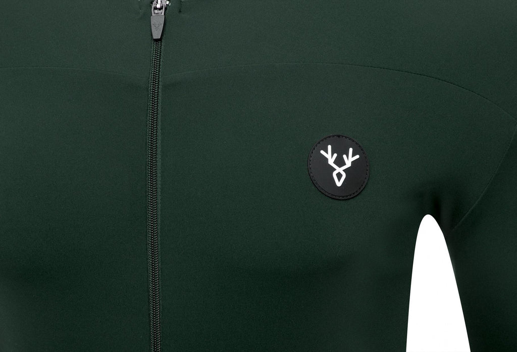 Produit Reconditionné - Maillot Manches Courtes LeBram Allos Vert Agave Coupe Ajustée / Neuf, Sans Étiquette