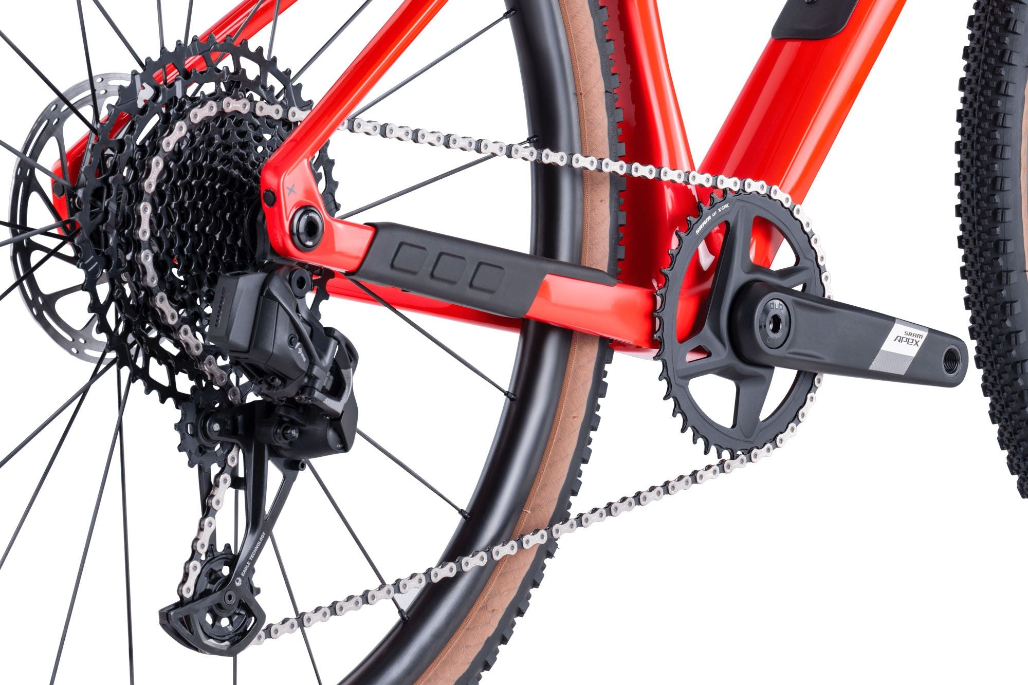 Vélo de Gravel BMC URS Two Sram Apex eTap AXS/X1 Eagle AXS 12V 700 mm Rouge Neon