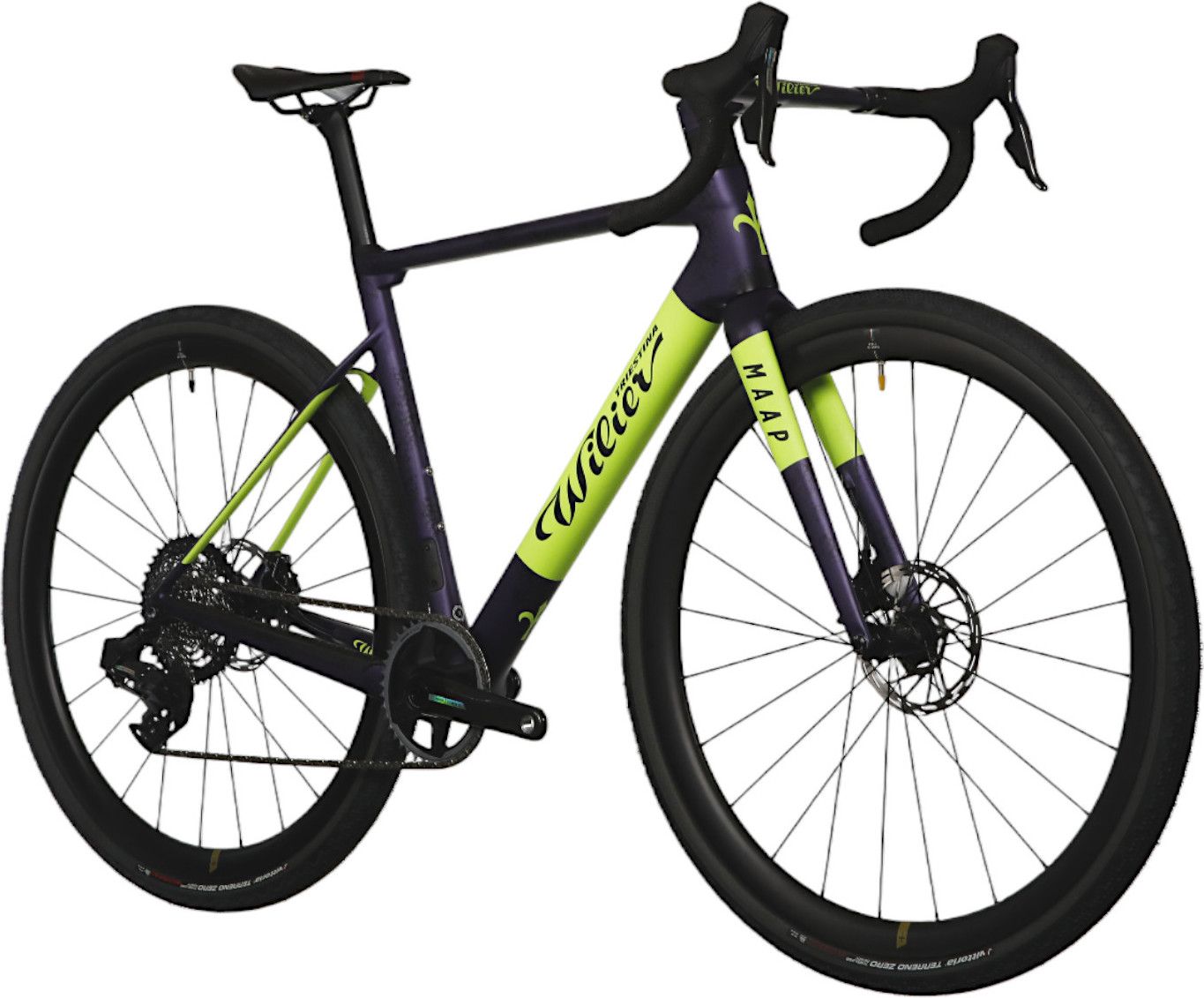 Vélo de Gravel Wilier Triestina Rave SLR Sram Force XPLR eTap AXS 12V 700 mm Violet Ivar Slik x Maap