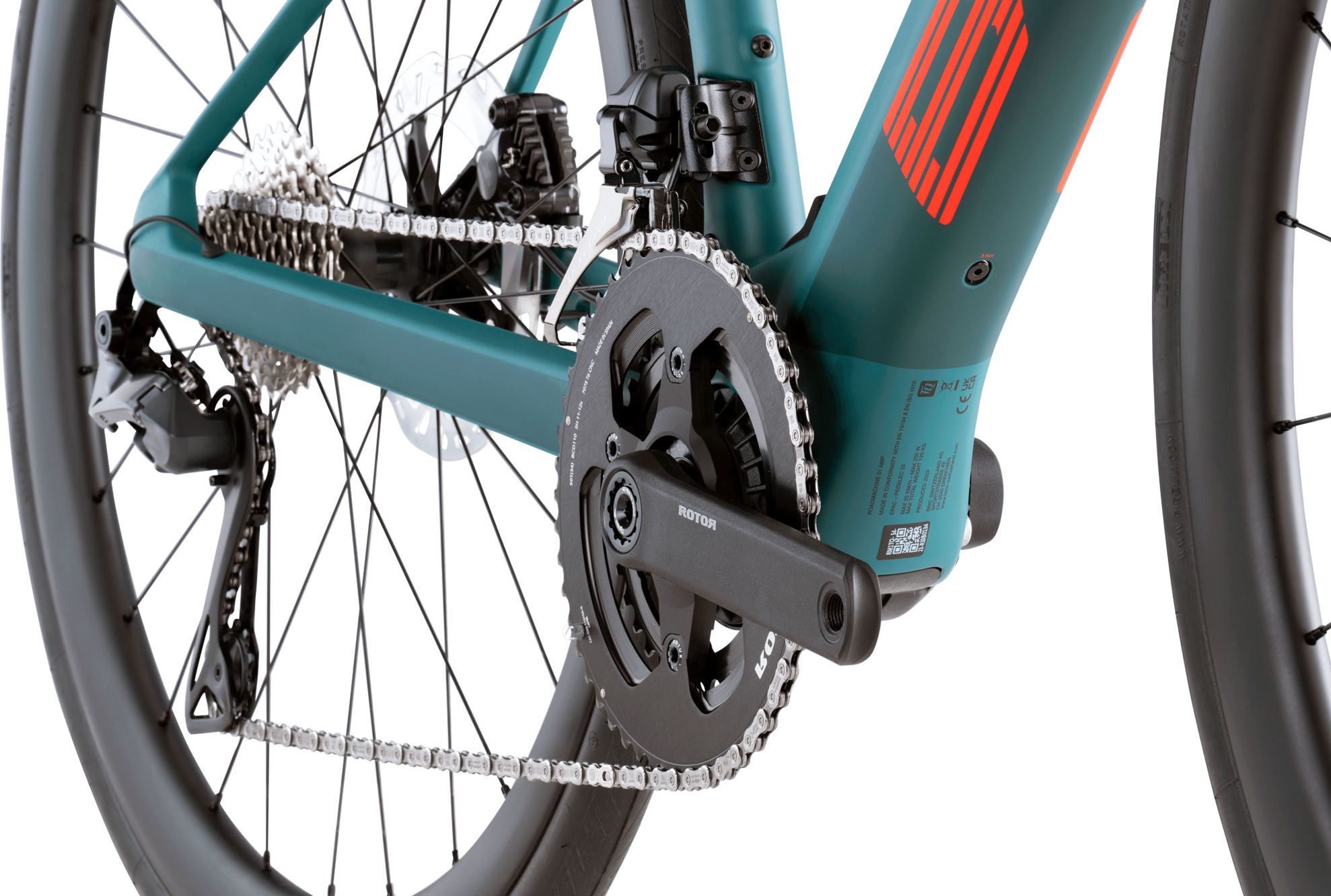 Vélo de Route Électrique BMC Roadmachine 01 AMP One Shimano Ultegra Di2 12V 360 Wh 700 mm Vert - Vélo d'Exposition