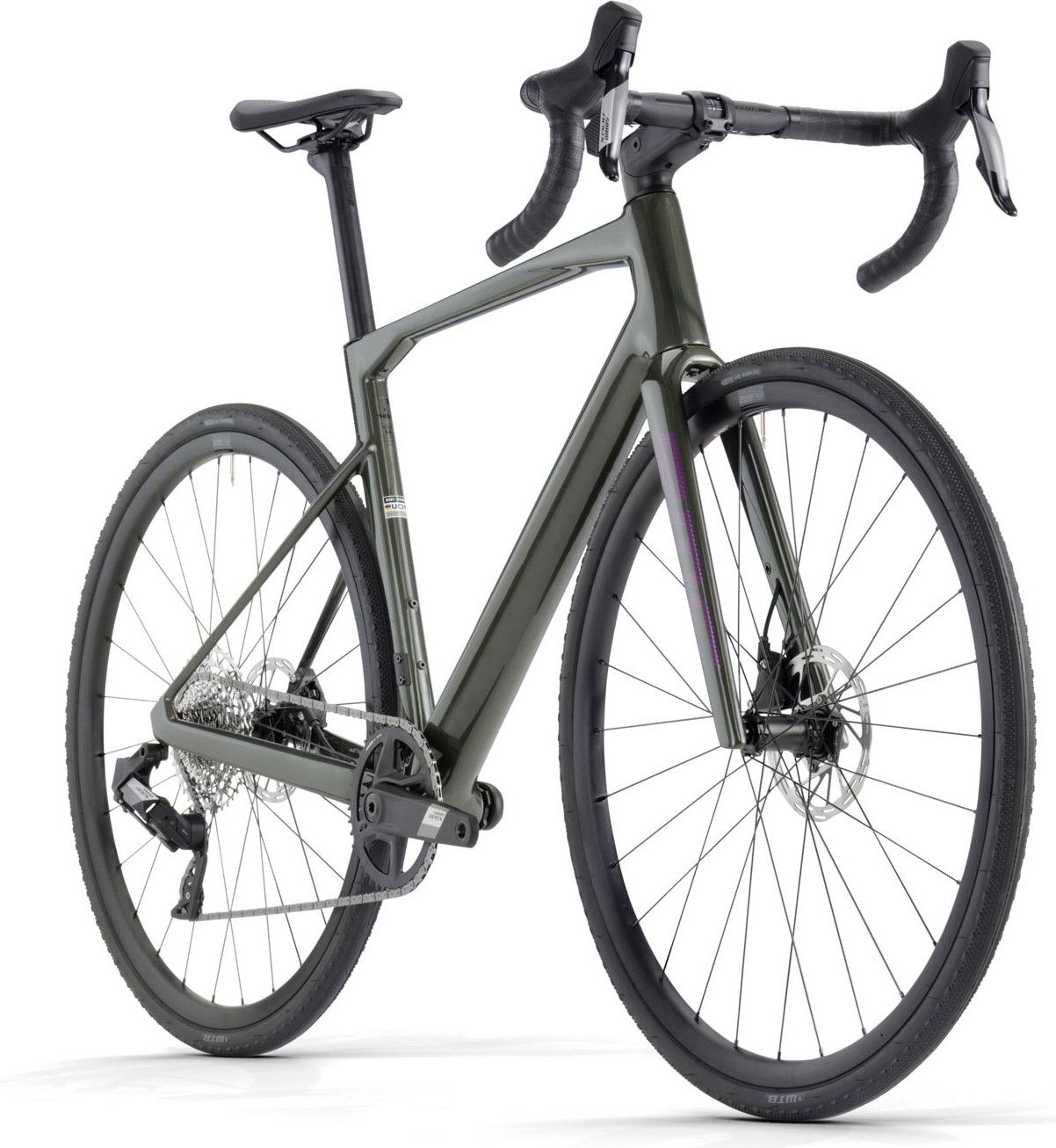 Vélo de Route BMC Roadmachine X Three Sram Apex XPLR eTap AXS 12V 700 mm Vert Steel - Vélo d'Exposition