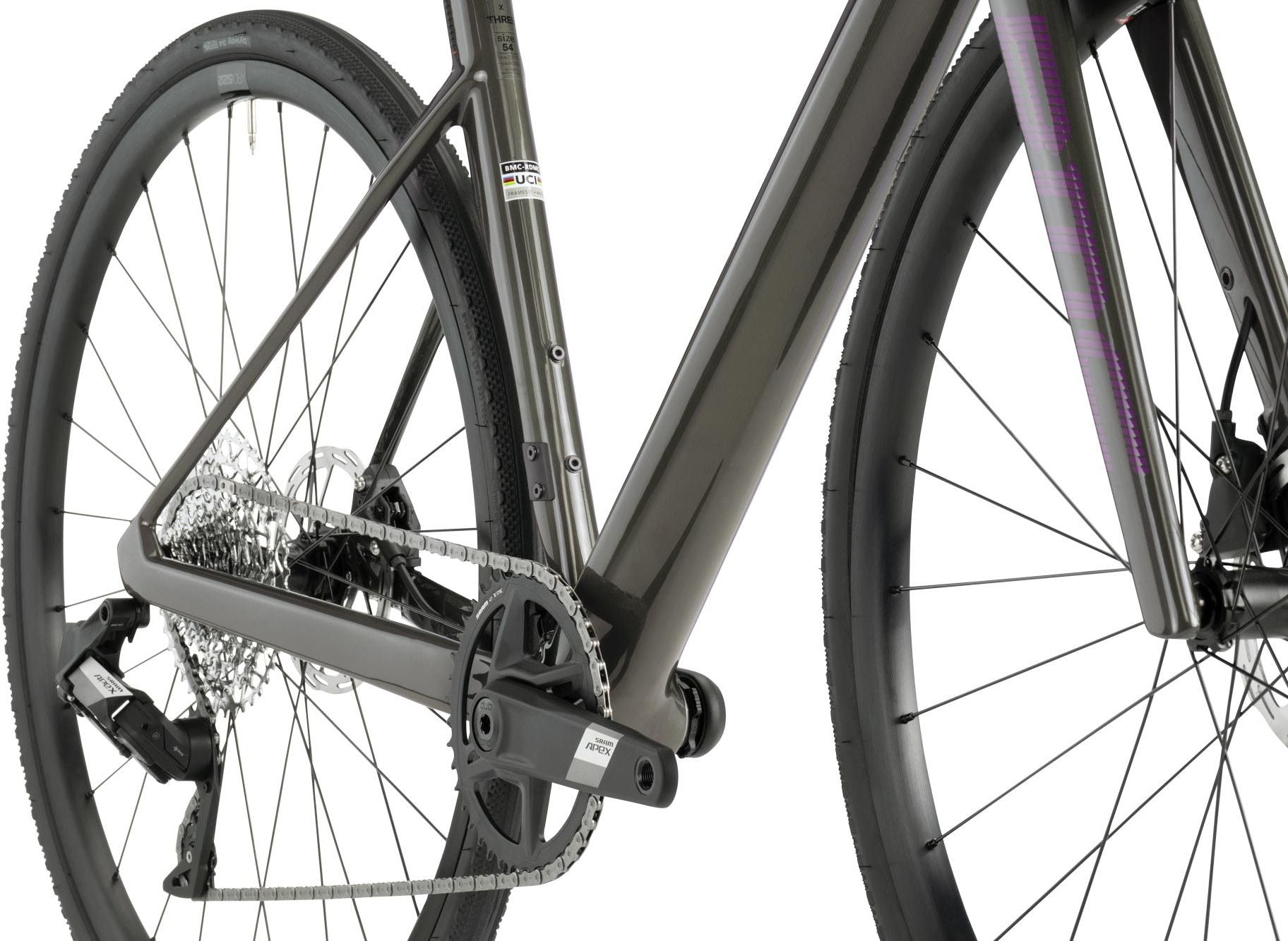 Vélo de Route BMC Roadmachine X Three Sram Apex XPLR eTap AXS 12V 700 mm Vert Steel - Vélo d'Exposition