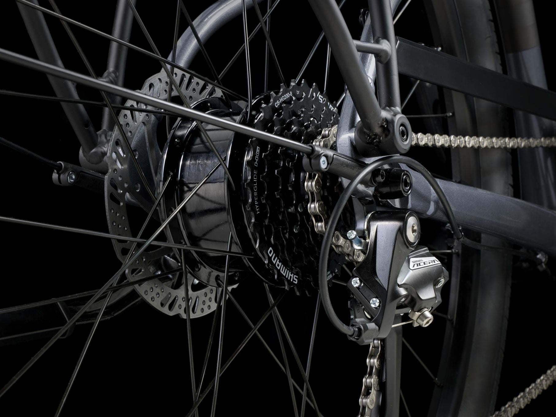 Vélo de Ville Électrique Trek Verve+ 1 Lowstep LT 250Wh Shimano Acera 8V Gris - Vélo d'Exposition