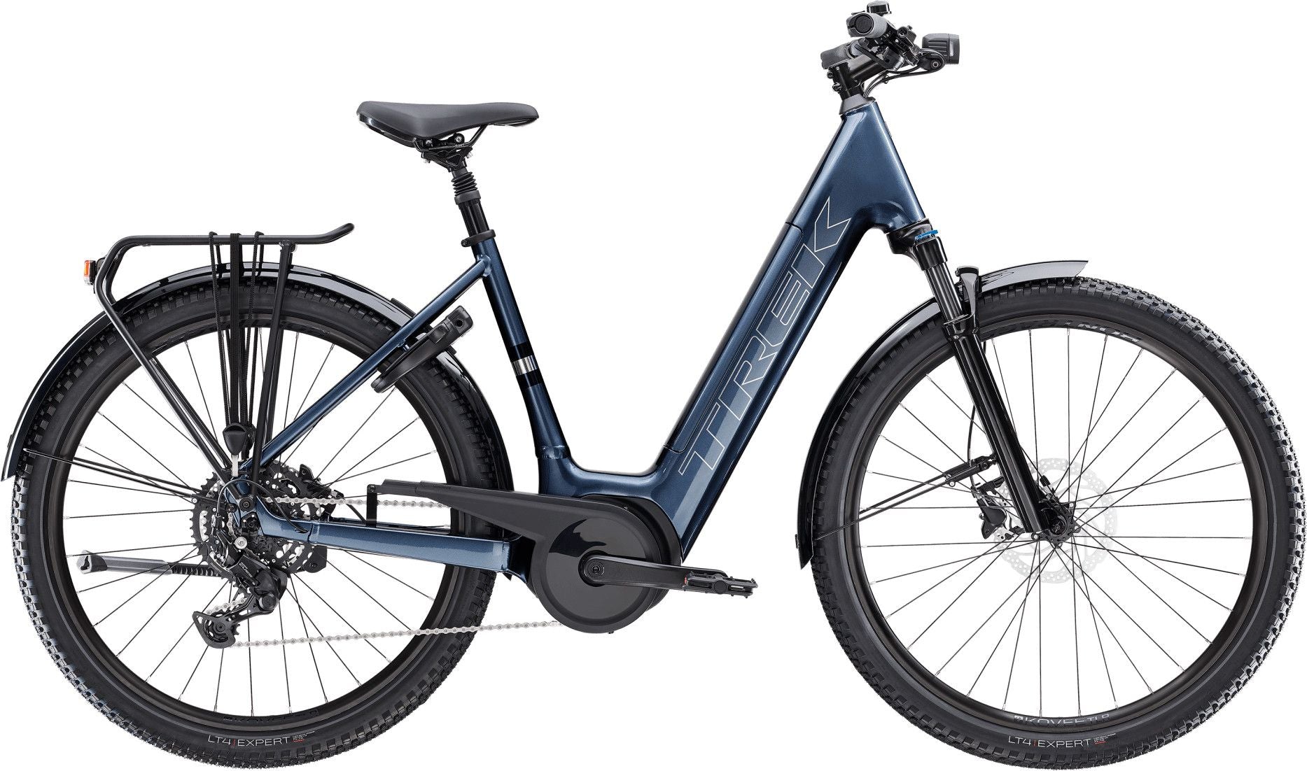 Vélo de Ville Électrique Trek Verve+ 4 Lowstep 545Wh Shimano Cues 9V Gris