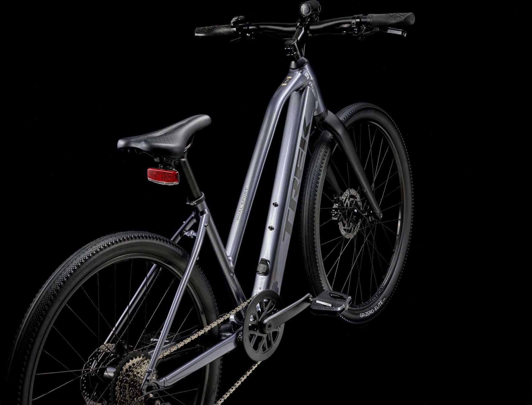 Vélo de Fitness Électrique Trek Dual Sport+ 2 Stagger LT Shimano Acera 8V 250 Wh 27.5'' Bleu 2025 - Vélo d'Exposition
