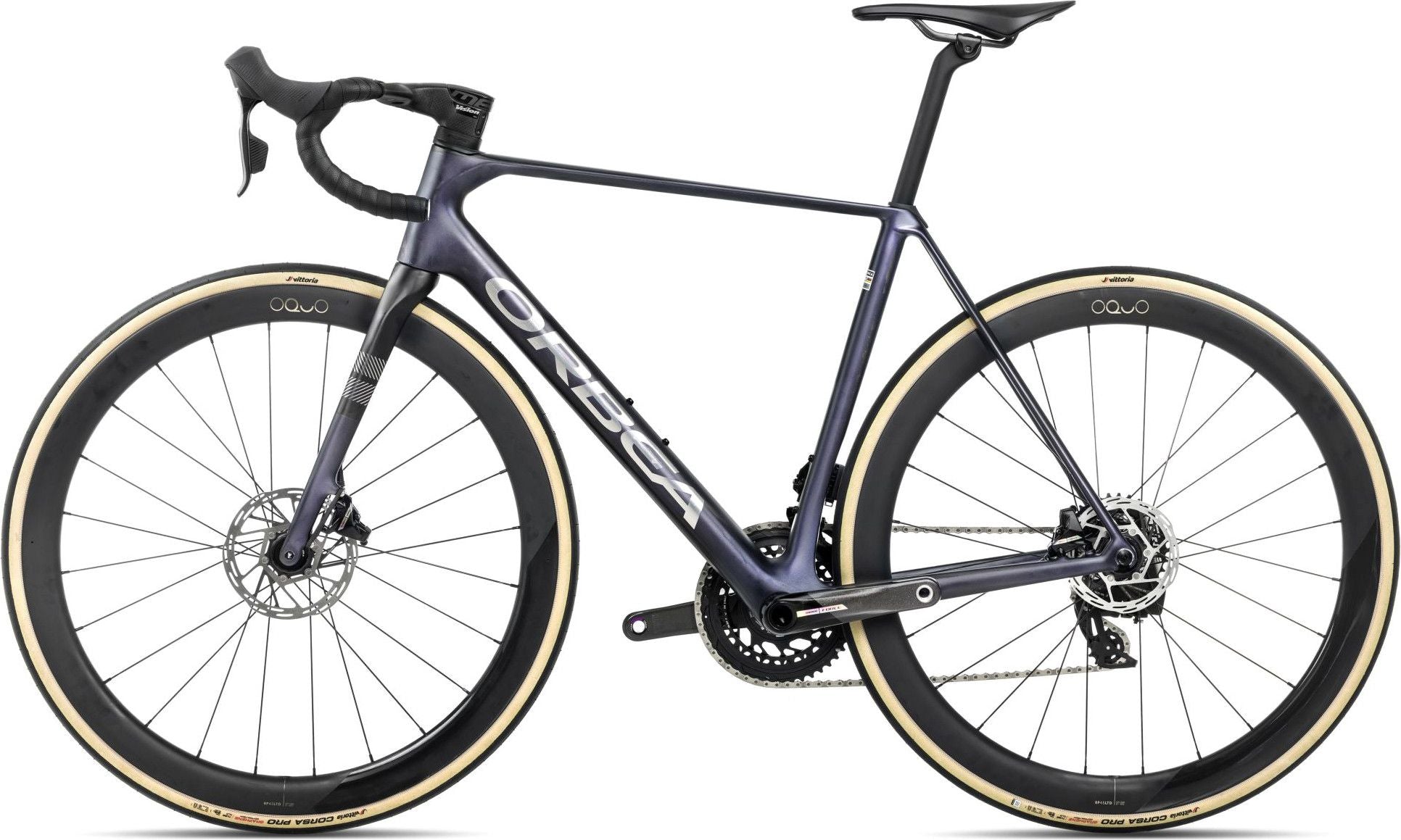 Vélo de Route Orbea Orca M21eLTD PWR Sram Force eTap AXS 12V 700 mm Bleu Violet Tanzanite Carbon Raw 2025