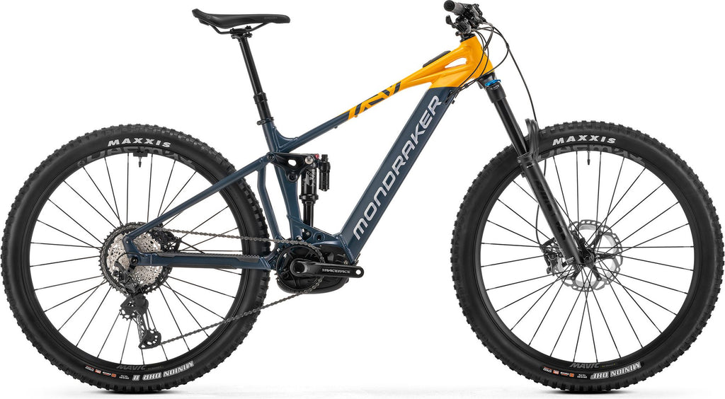 VTT Électrique Tout-Suspendu Mondraker Crafty Race 12V 750Wh Bosch 120 Nm 29'' Gris Jaune 2025