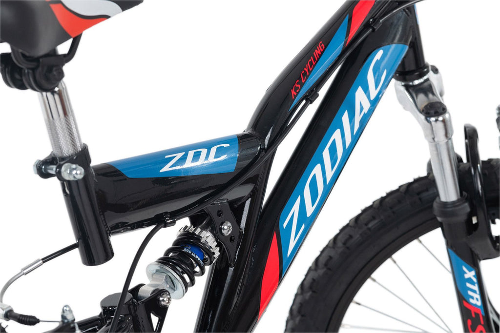 VTT enfant tout suspendu 24  Zodiac noir-rouge TC 38 cm KS Cycling