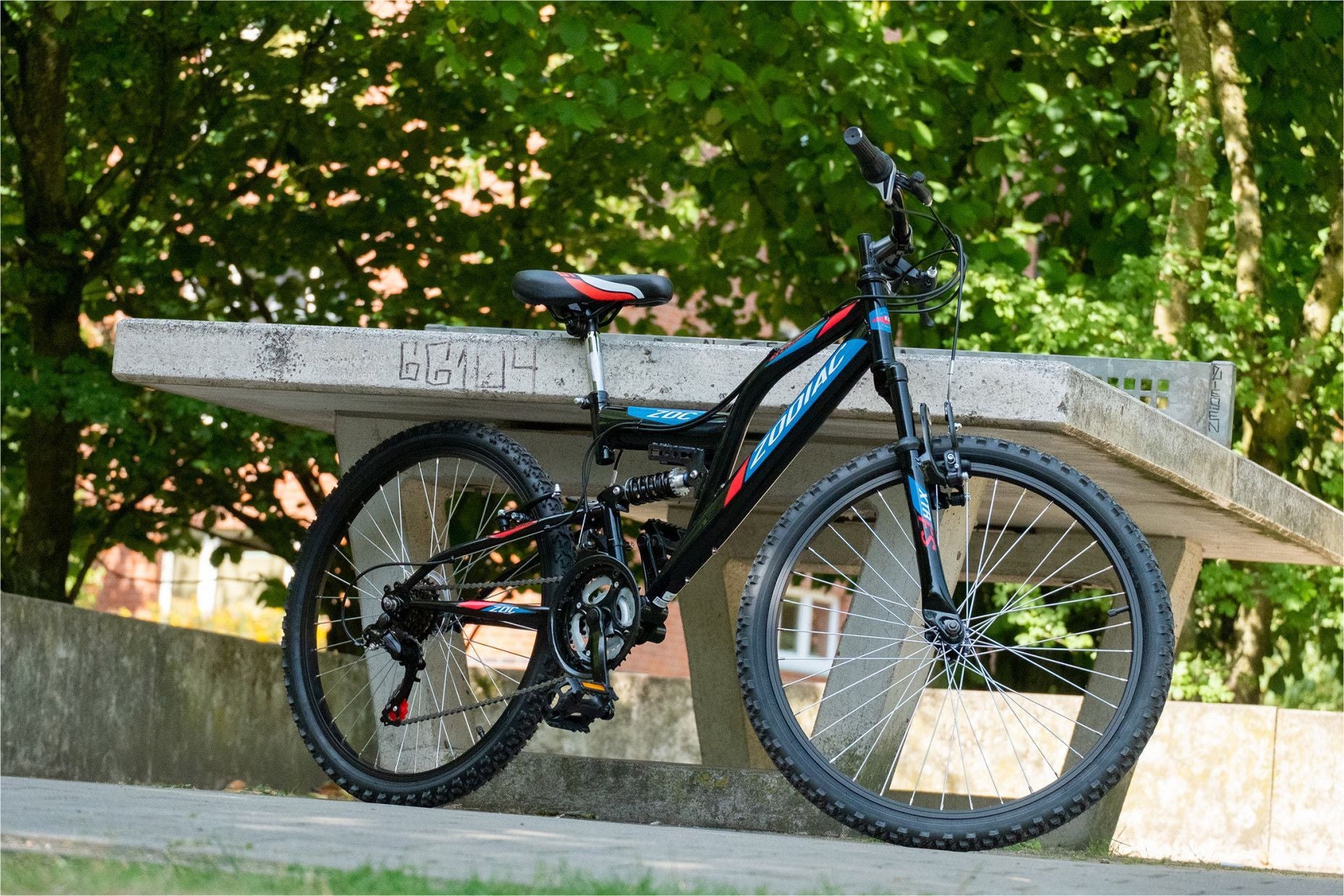 VTT enfant tout suspendu 24  Zodiac noir-rouge TC 38 cm KS Cycling