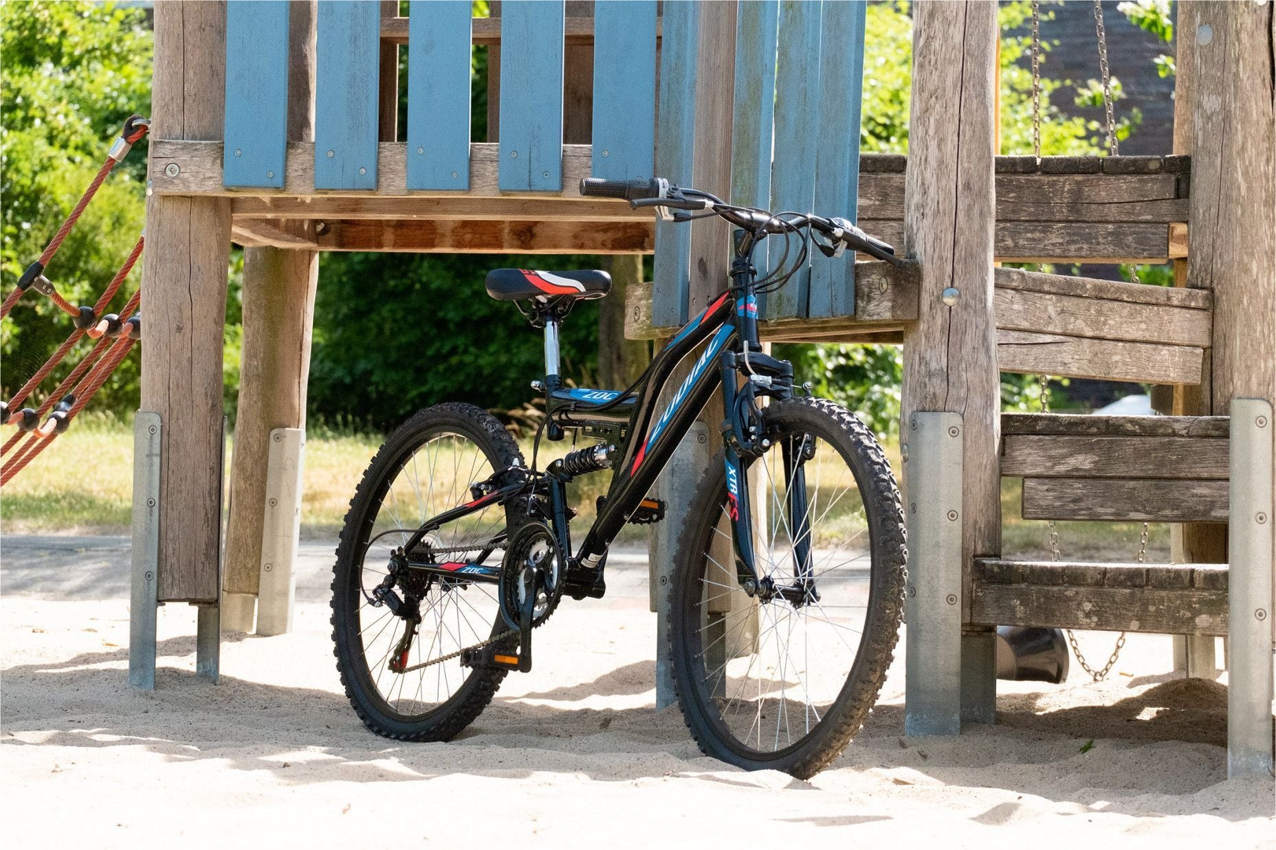 VTT enfant tout suspendu 24  Zodiac noir-rouge TC 38 cm KS Cycling