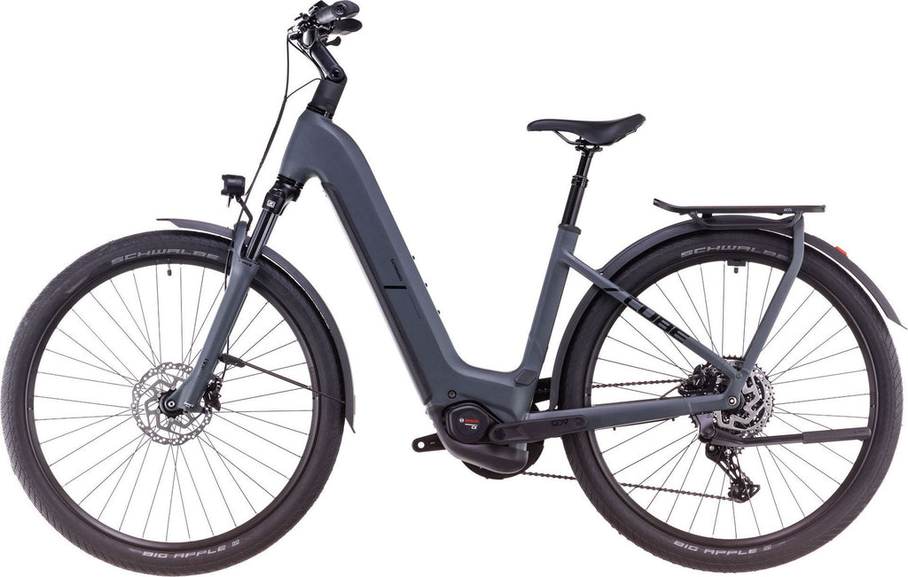 VTC Électrique Cube Kathmandu Hybrid One 800 Easy Entry Shimano Cues 10V 800 Wh 700 mm Gris Shadow 2025