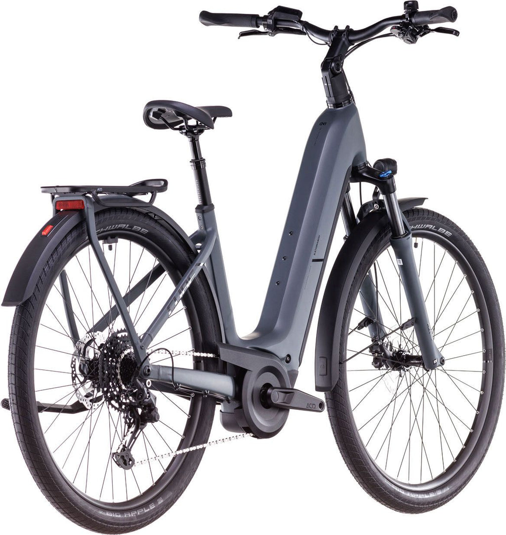 VTC Électrique Cube Kathmandu Hybrid One 800 Easy Entry Shimano Cues 10V 800 Wh 700 mm Gris Shadow 2025