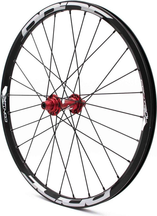 Paire de Roues Pride Control V1 Expert Disc 28H Moyeu Rouge