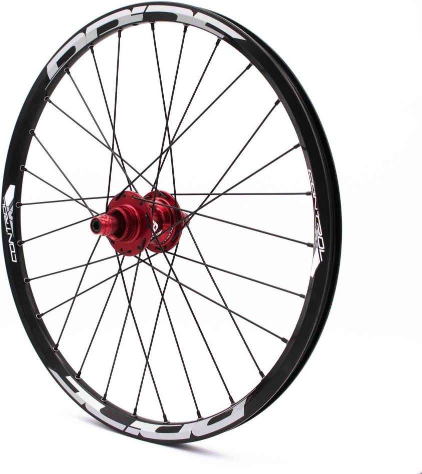 Paire de Roues Pride Control V1 Expert Disc 28H Moyeu Rouge