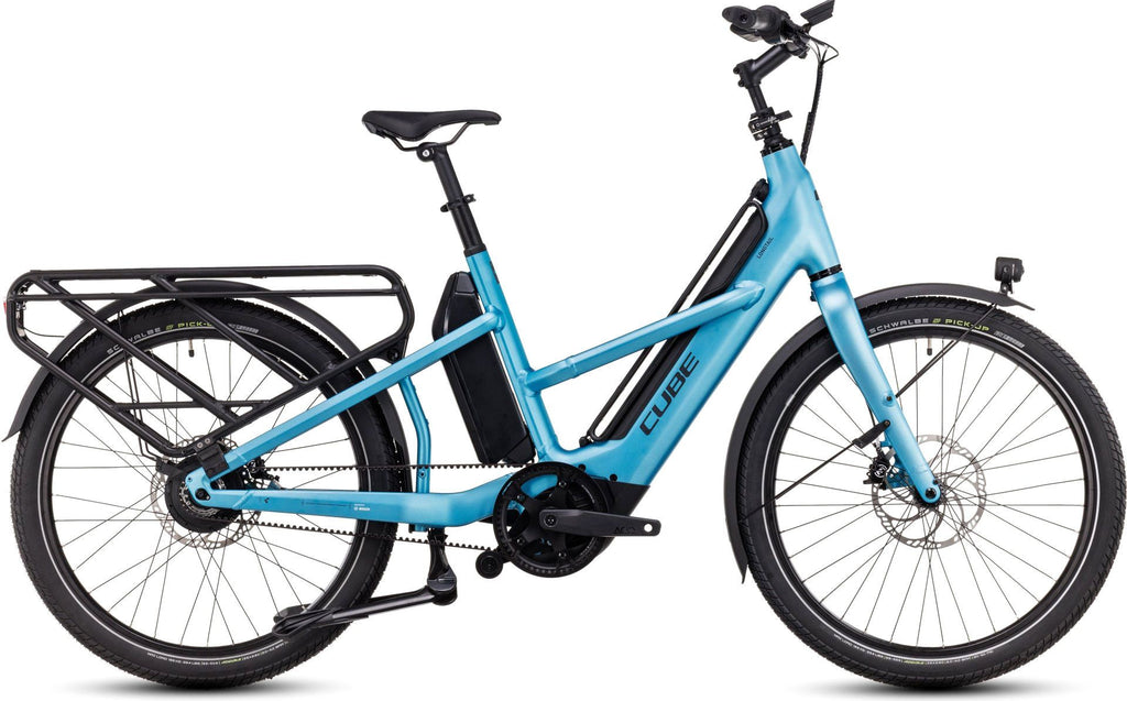 Vélo Cargo Longtail Électrique Cube Longtail Hybrid 725 Enviolo Heavy Duty 725 Wh 26'' Bleu