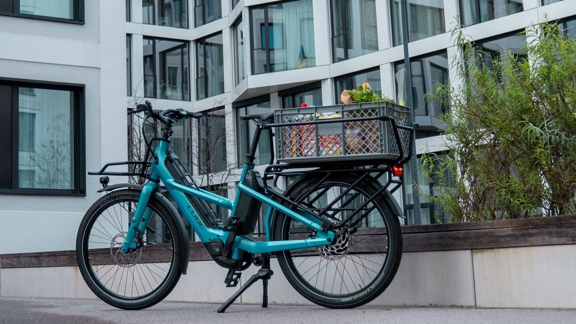 Vélo Cargo Longtail Électrique Cube Longtail Hybrid 725 Enviolo Heavy Duty 725 Wh 26'' Bleu
