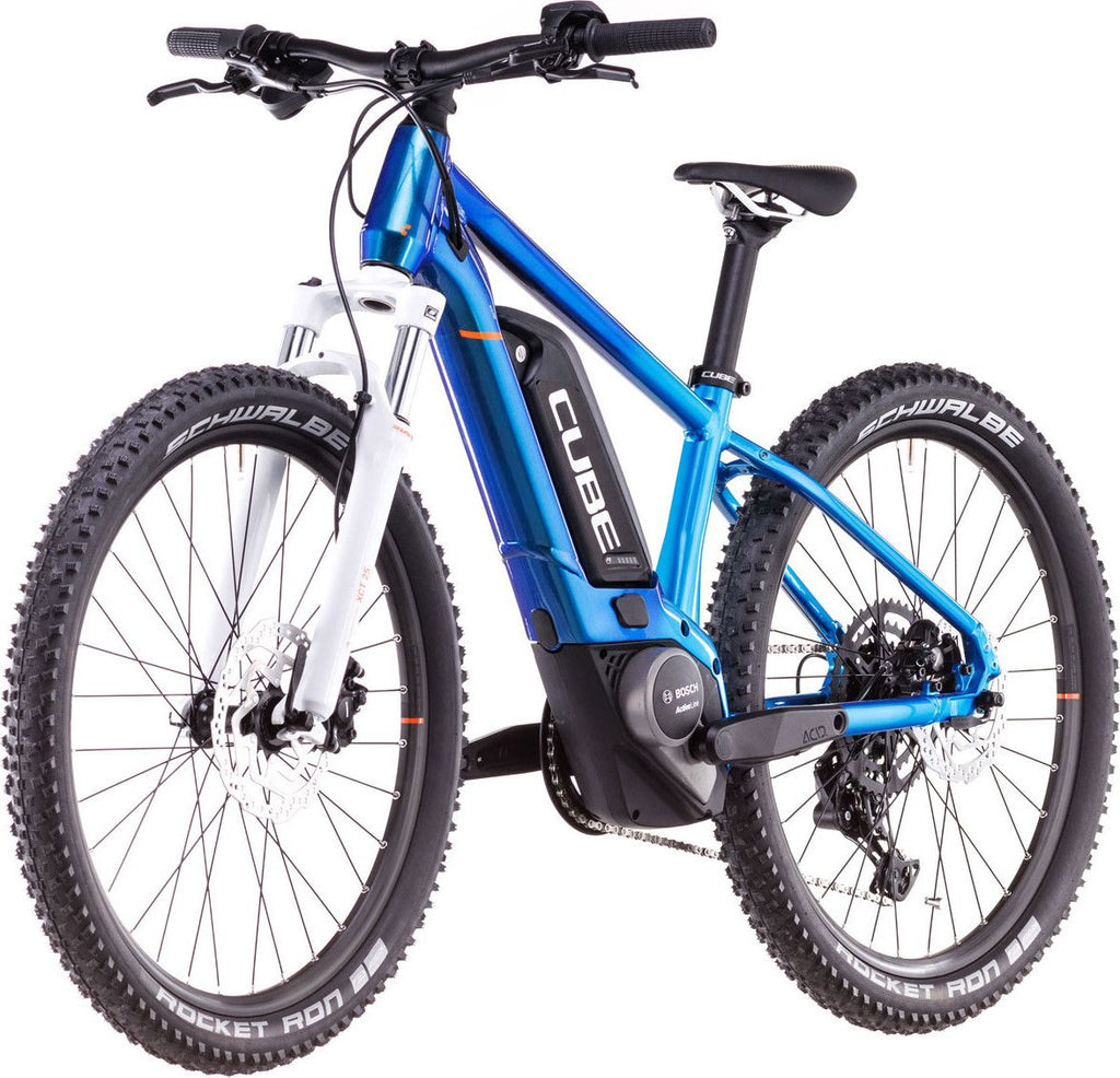 VTT Électrique Semi-Rigide Enfant Cube Acid 240 Hybrid Rookie Pro 400 Shimano Cues 9V 400 Wh 24'' Bleu Actionteam 2025 7 - 10 ans