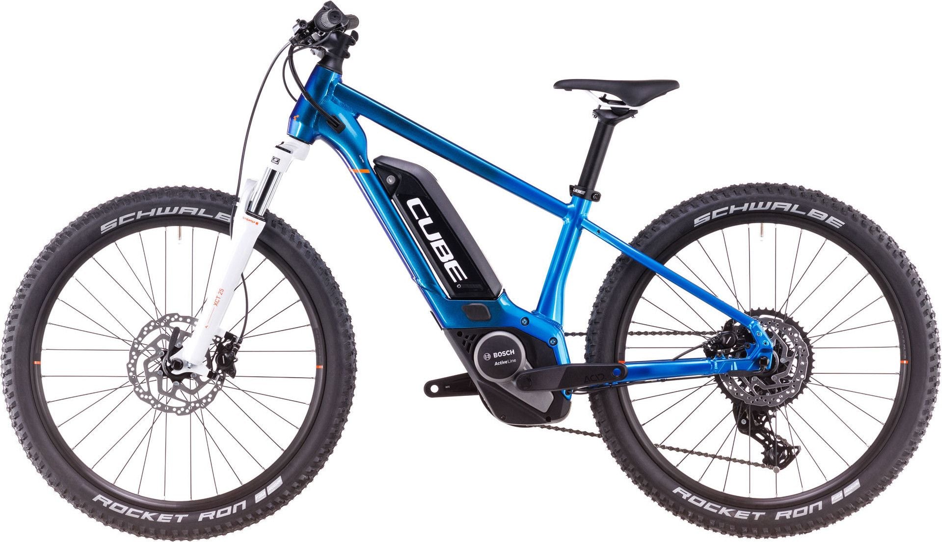 VTT Électrique Semi-Rigide Enfant Cube Acid 240 Hybrid Rookie Pro 400 Shimano Cues 9V 400 Wh 24'' Bleu Actionteam 2025 7 - 10 ans