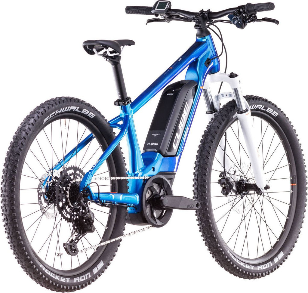 VTT Électrique Semi-Rigide Enfant Cube Acid 240 Hybrid Rookie Pro 400 Shimano Cues 9V 400 Wh 24'' Bleu Actionteam 2025 7 - 10 ans