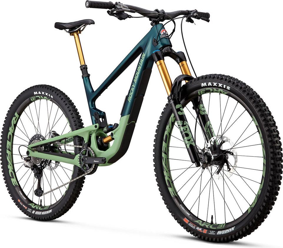 VTT Tout-Suspendu Rocky Mountain Altitude Carbon 90 Rally R Shimano 12V 27.5'' Bleu Vert
