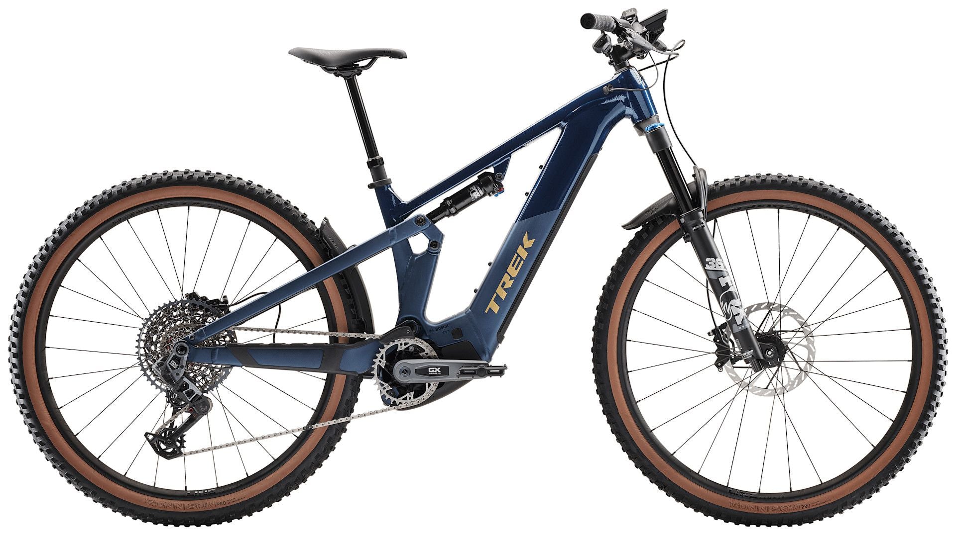 VTT Électrique Tout-Suspendu Trek Powerfly FS+ 8 12V 800Wh Bosch 120 Nm Bleu Gén. 4