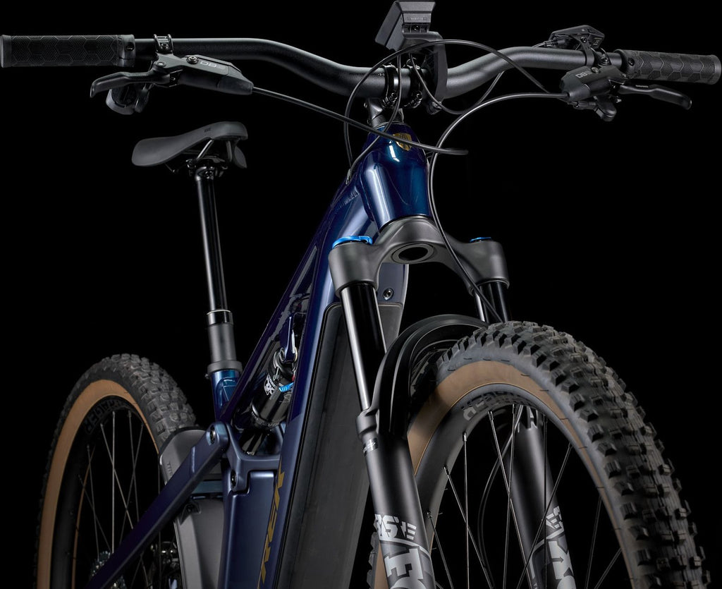 VTT Électrique Tout-Suspendu Trek Powerfly FS+ 8 12V 800Wh Bosch 120 Nm Bleu Gén. 4