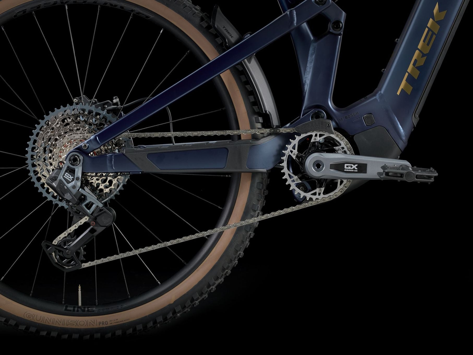 VTT Électrique Tout-Suspendu Trek Powerfly FS+ 8 12V 800Wh Bosch 120 Nm Bleu Gén. 4