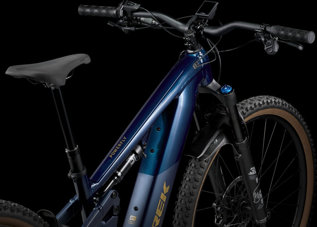 VTT Électrique Tout-Suspendu Trek Powerfly FS+ 8 12V 800Wh Bosch 120 Nm Bleu Gén. 4