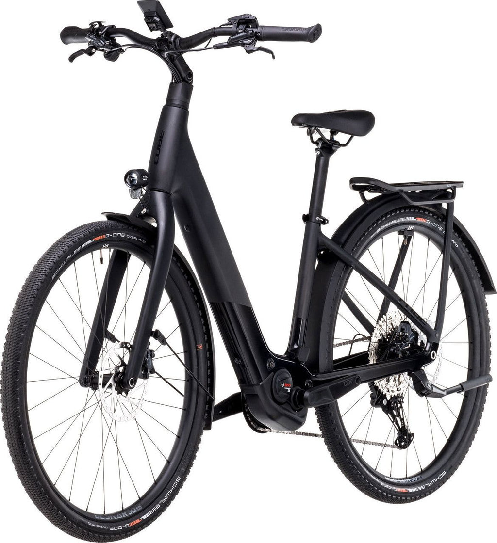 VTC Électrique Cube Kathmandu Hybrid C:62 SLX 400X Easy Entry Shimano Deore 12V 400 Wh 700 mm Gris Carbon Noir 2025