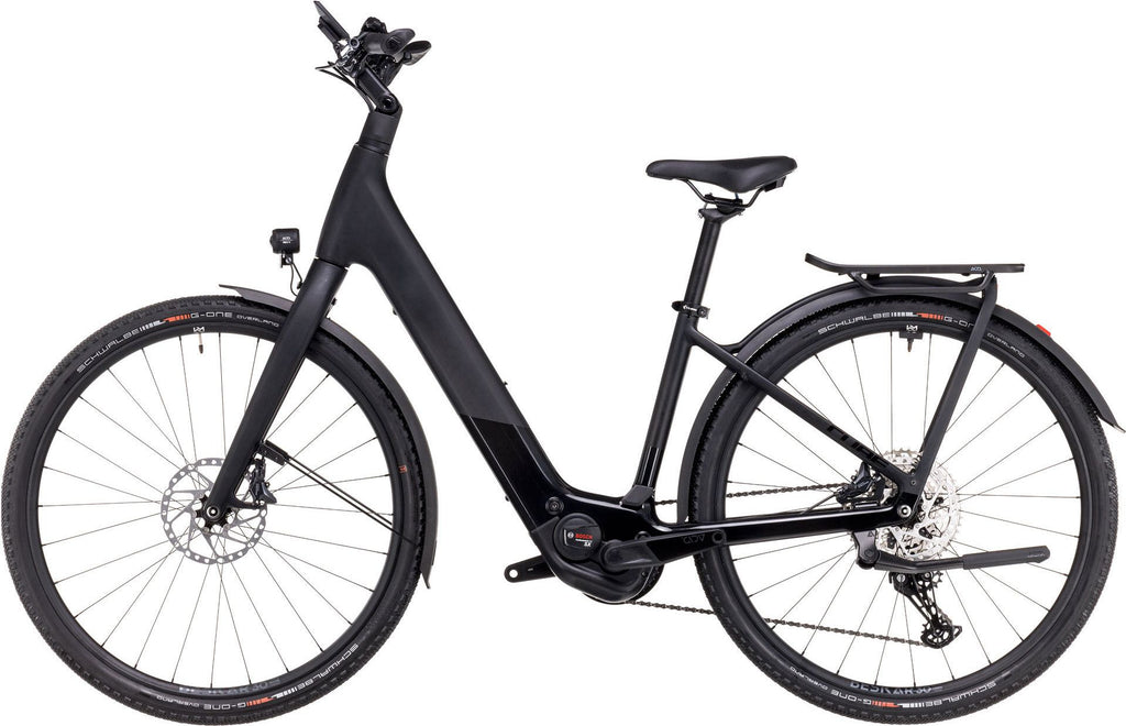 VTC Électrique Cube Kathmandu Hybrid C:62 SLX 400X Easy Entry Shimano Deore 12V 400 Wh 700 mm Gris Carbon Noir 2025