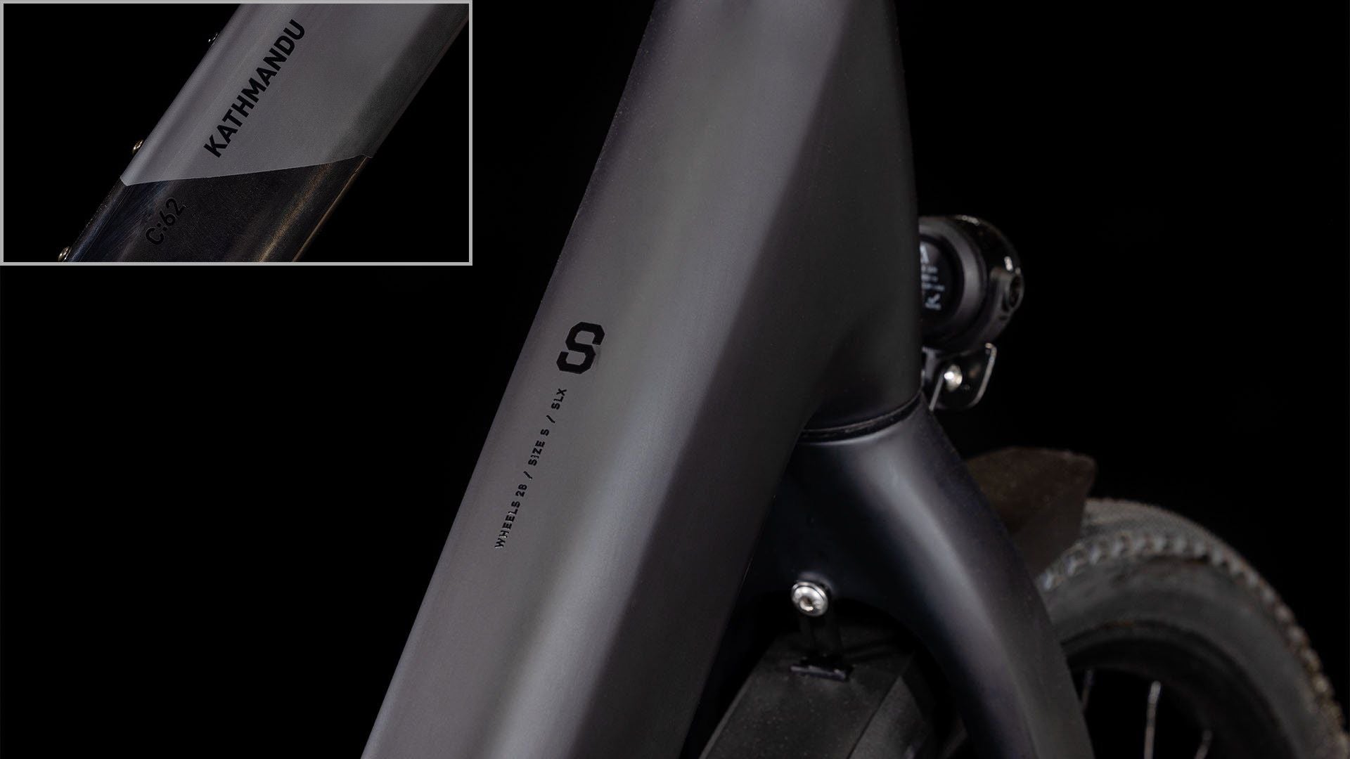VTC Électrique Cube Kathmandu Hybrid C:62 SLX 400X Easy Entry Shimano Deore 12V 400 Wh 700 mm Gris Carbon Noir 2025