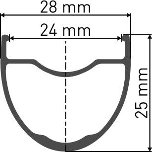 Roue Avant DT Swiss GR 1600 Spline DB 25 | 12x100mm