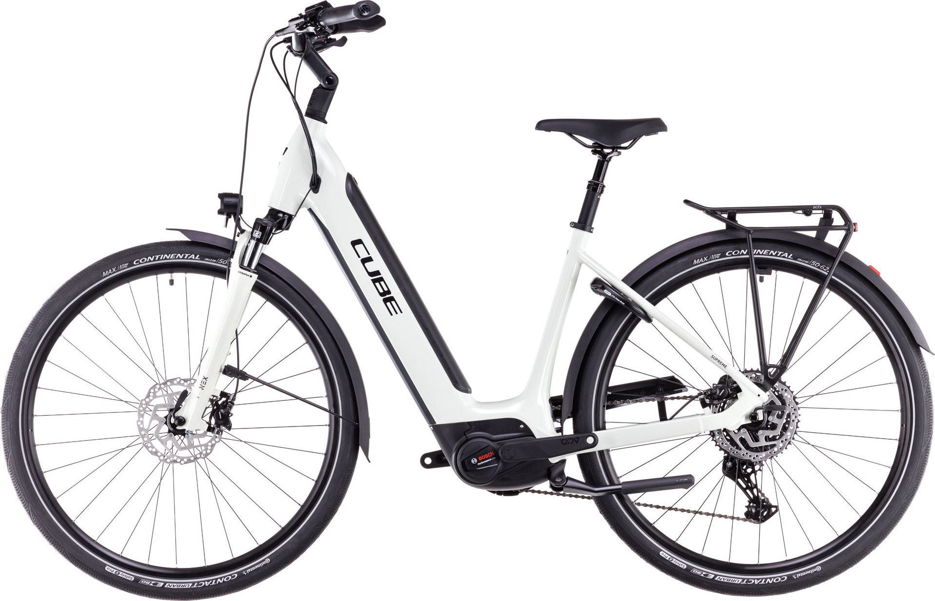 Vélo de Ville Électrique Cube Supreme Hybrid One 500 Easy Entry Shimano Cues 10V 500 Wh 700 mm Beige Desert Stone 2025