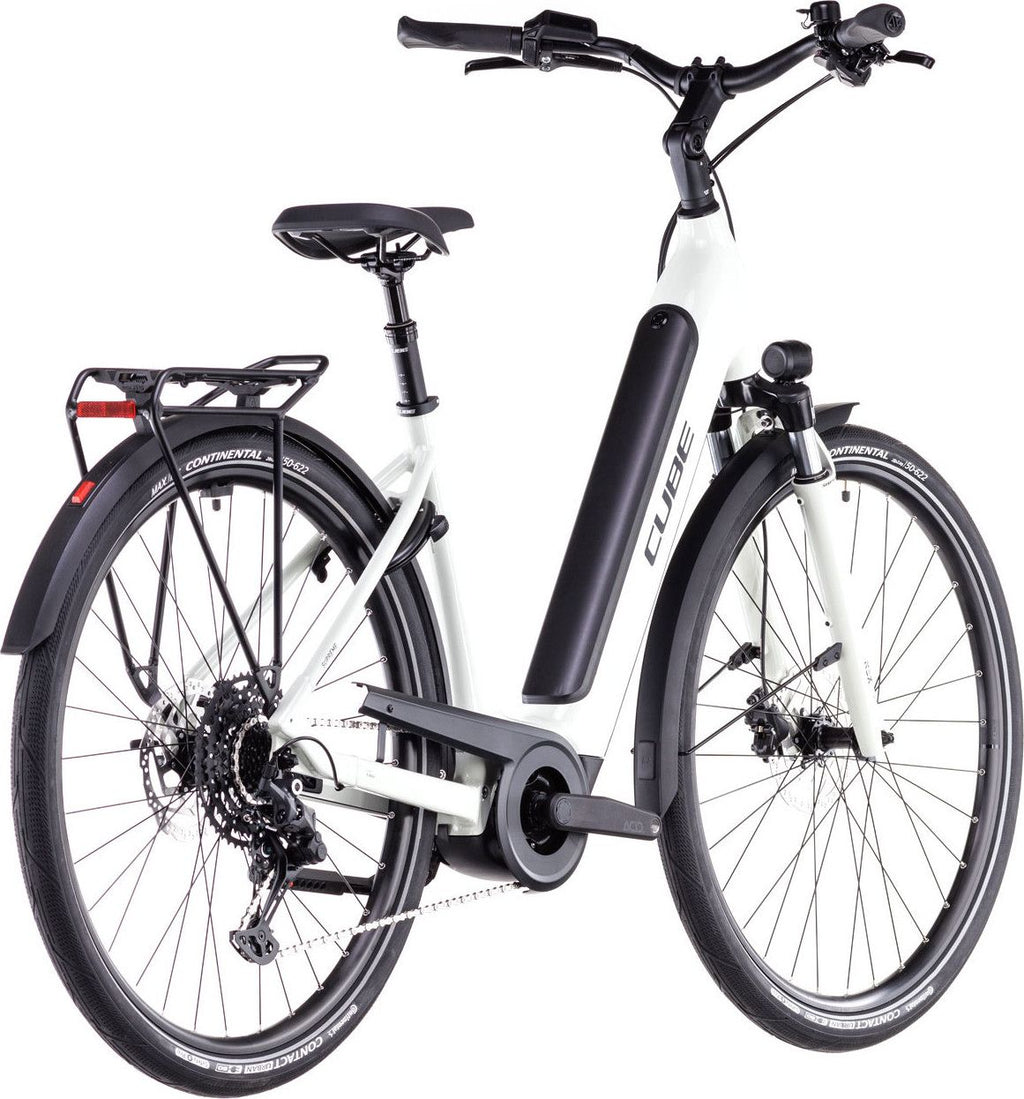 Vélo de Ville Électrique Cube Supreme Hybrid One 500 Easy Entry Shimano Cues 10V 500 Wh 700 mm Beige Desert Stone 2025