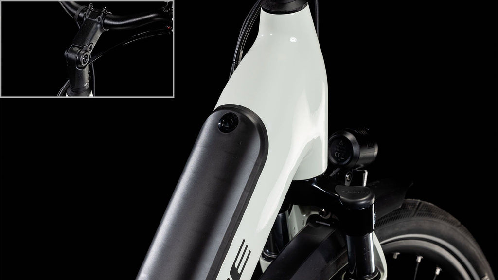 Vélo de Ville Électrique Cube Supreme Hybrid One 500 Easy Entry Shimano Cues 10V 500 Wh 700 mm Beige Desert Stone 2025