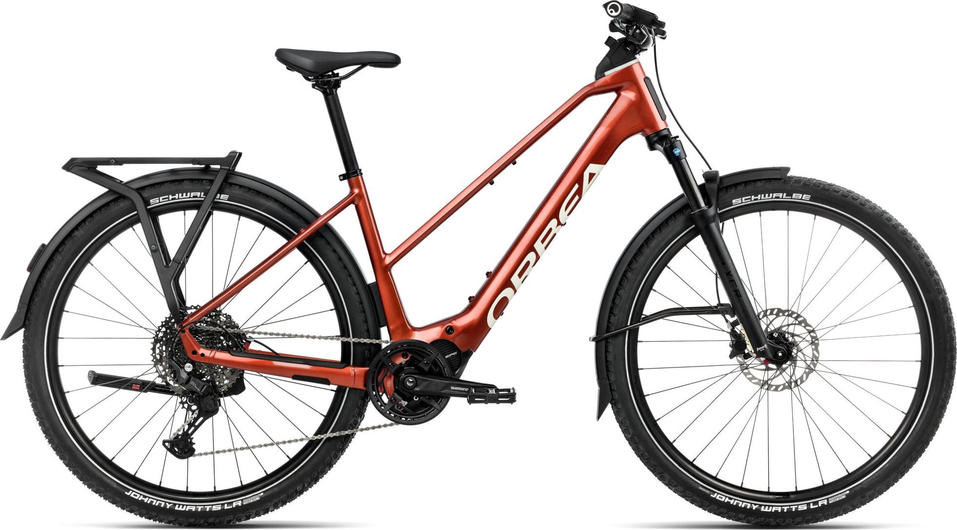 VTC Électrique Orbea Kemen ADV 20 Mid Shimano Cues 11V 630 Wh 29'' Rouge Orange Mars 2025