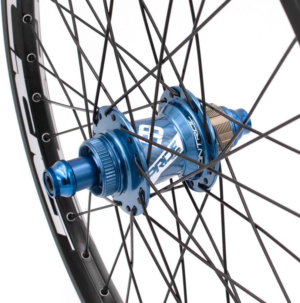 Paire de Roues Pride Control Pro 36H Moyeu Bleu Disque