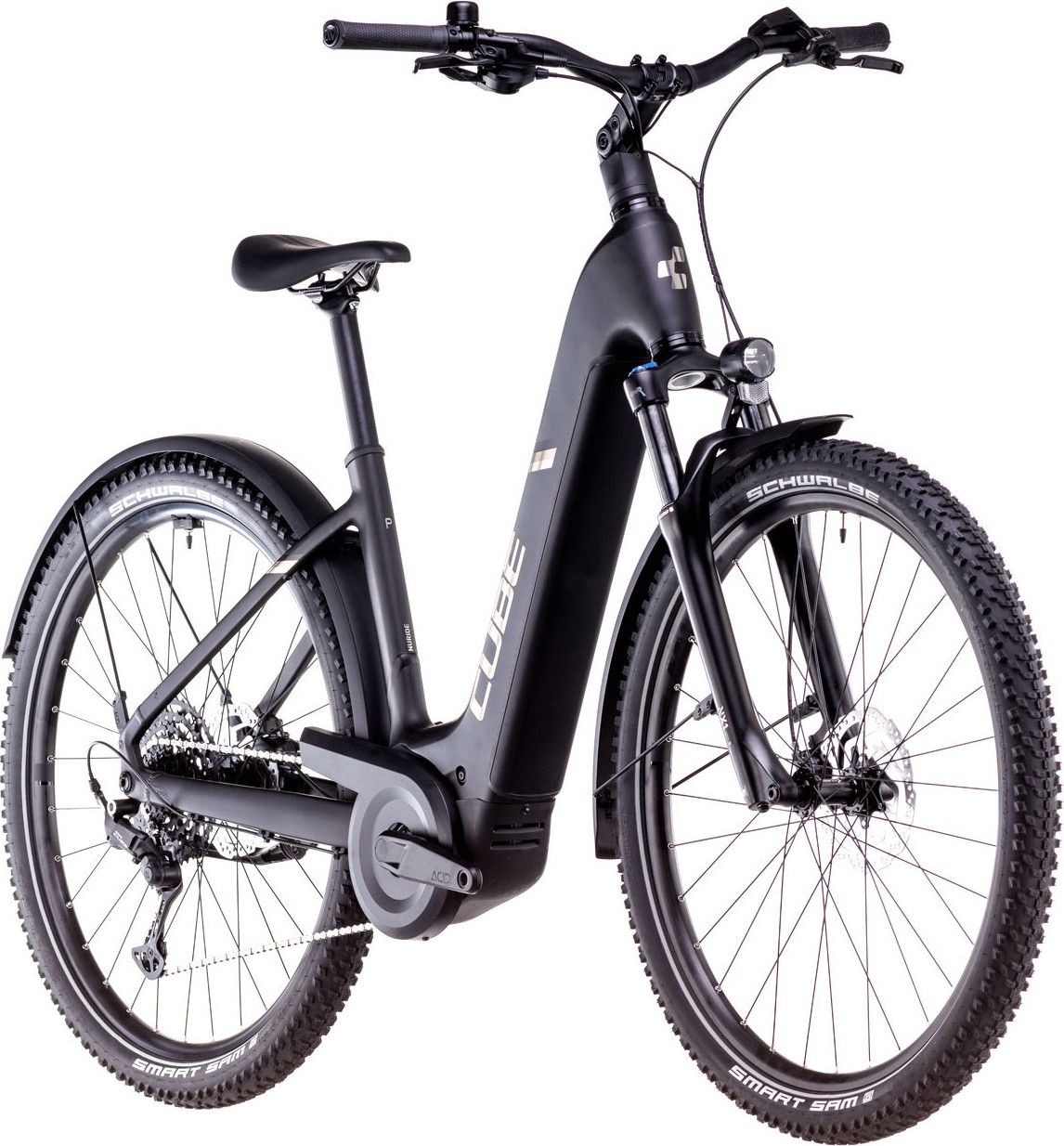 VTC Électrique Cube Nuride Hybrid Pro 600 Allroad Easy Entry Shimano Cues 10V 600 Wh 29'' Noir 2025