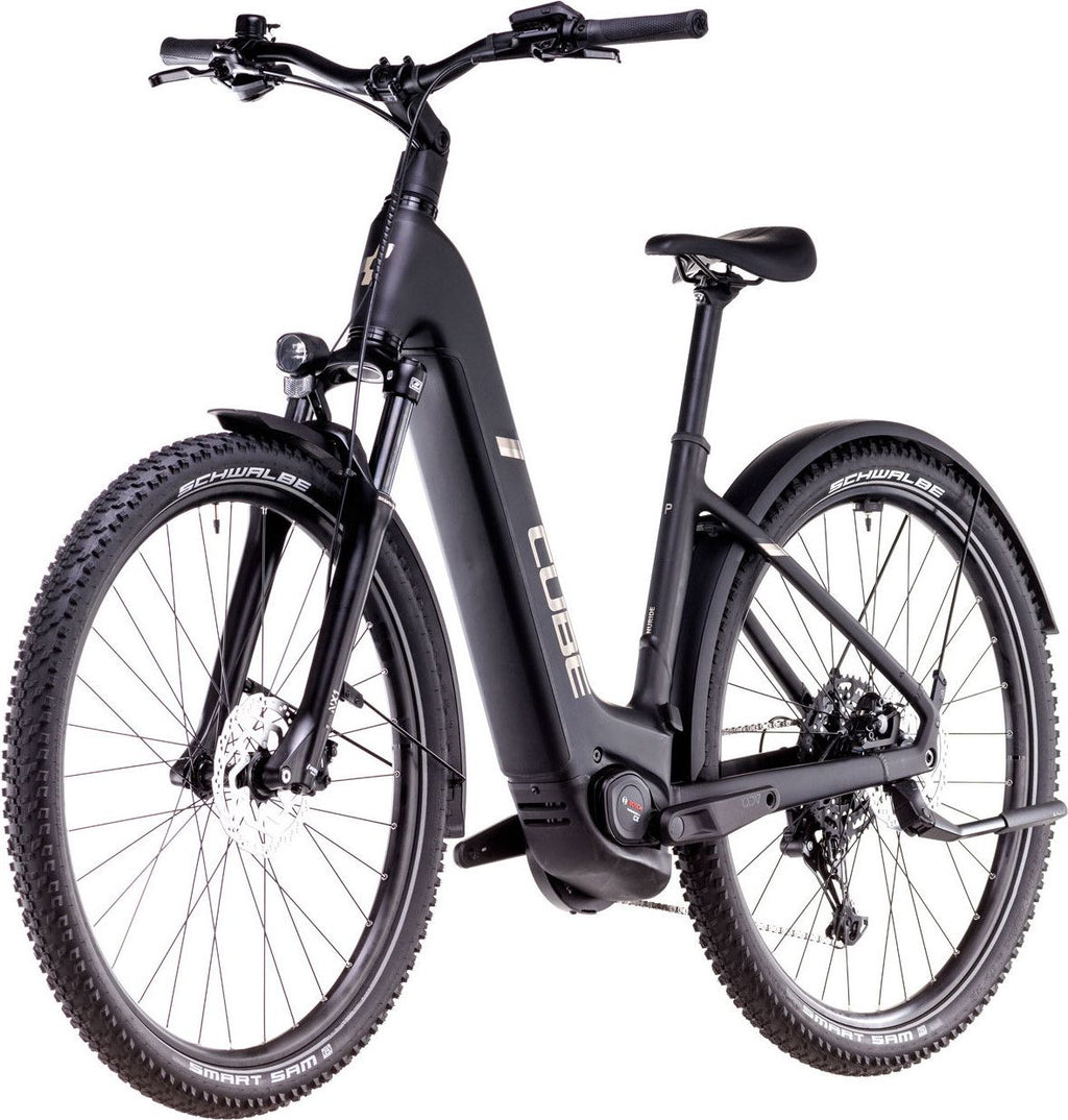VTC Électrique Cube Nuride Hybrid Pro 600 Allroad Easy Entry Shimano Cues 10V 600 Wh 29'' Noir 2025