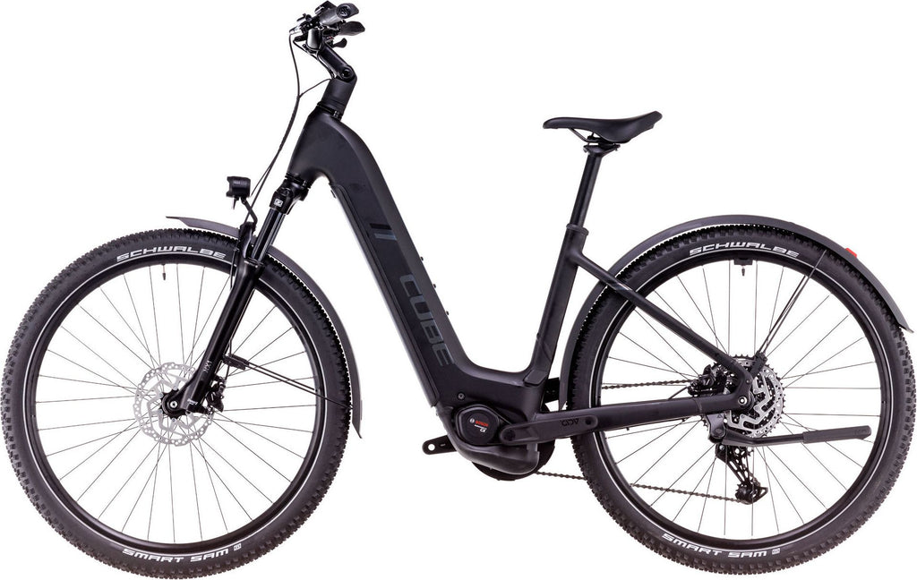 VTC Électrique Cube Nuride Hybrid Pro 600 Allroad Easy Entry Shimano Cues 10V 600 Wh 29'' Noir 2025