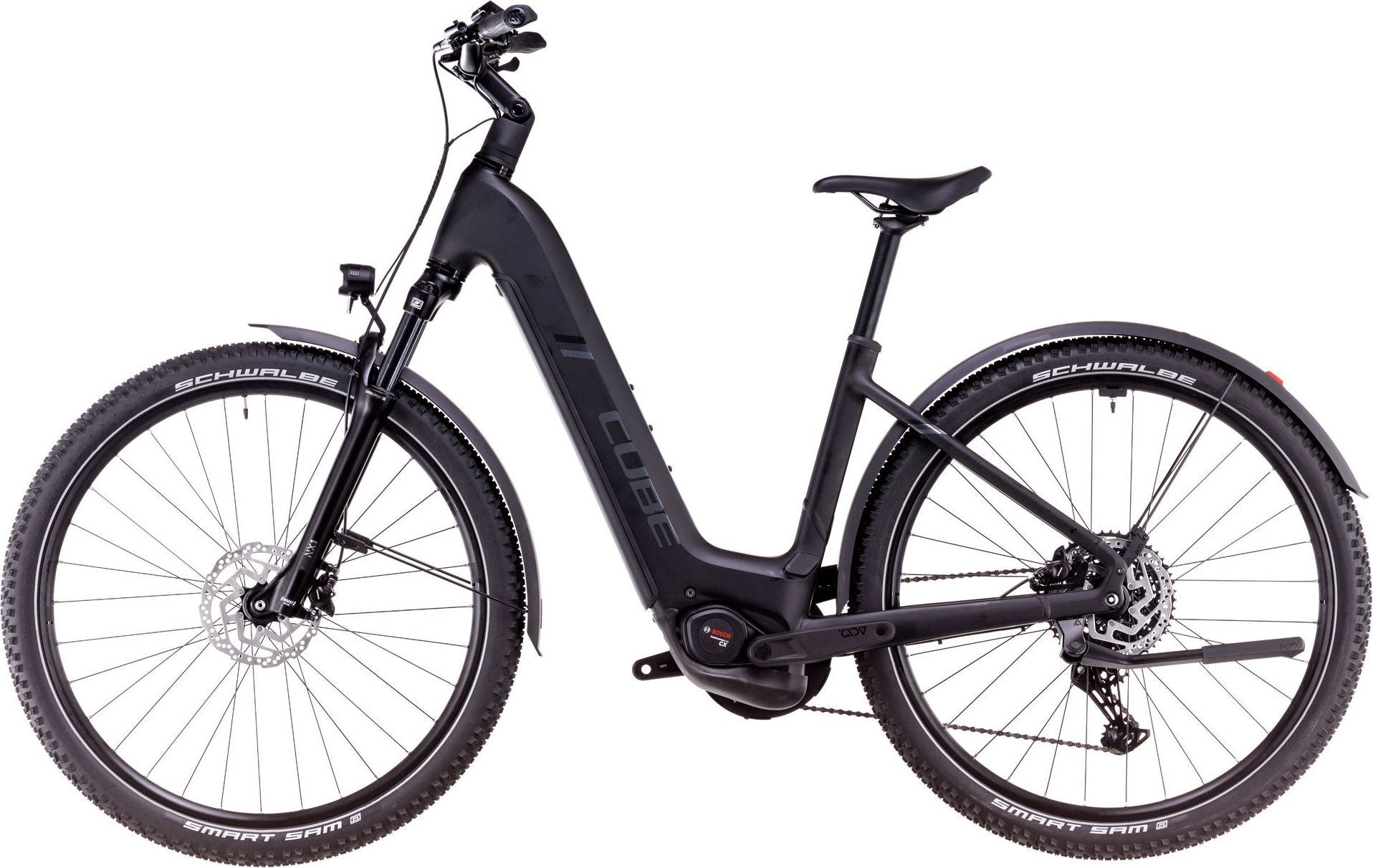 VTC Électrique Cube Nuride Hybrid Pro 600 Allroad Easy Entry Shimano Cues 10V 600 Wh 29'' Noir 2025