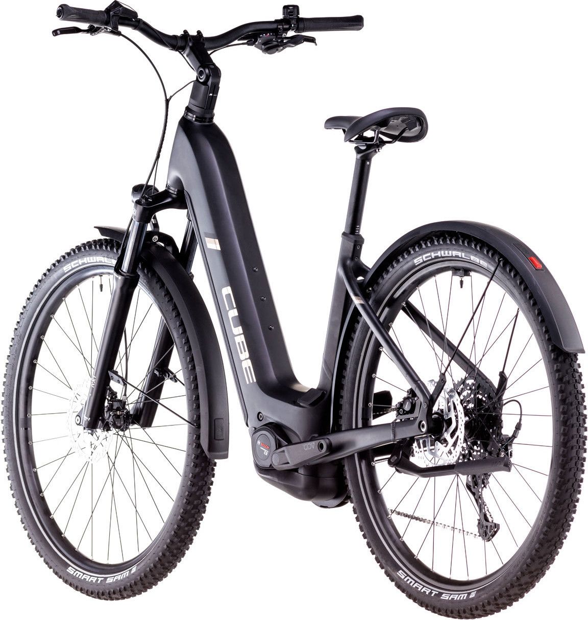 VTC Électrique Cube Nuride Hybrid Pro 600 Allroad Easy Entry Shimano Cues 10V 600 Wh 29'' Noir 2025